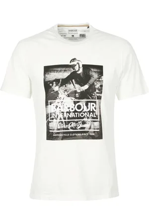 Barbour Heren, Tops, Wit, Maat: L Katoen