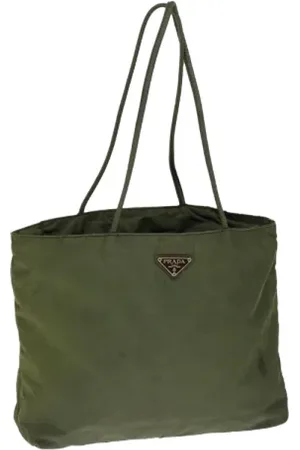 Prada Dames, Pre-owned, Groen, Maat: ONE Size Nylon