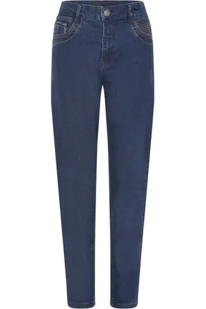 C.ro Dames, Jeans, Blauw, Maat: 4XL Katoen