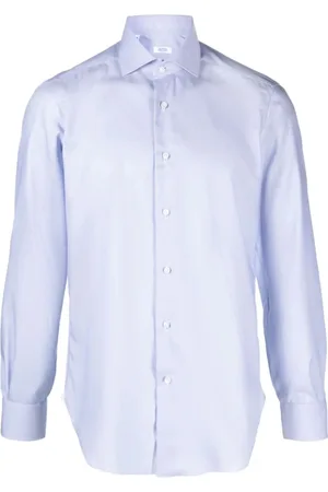 BARBA Heren, Overhemden, Blauw, Maat: 5XL Katoen