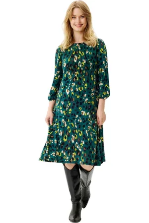 In Front Dames, Jurken, Groen, Maat: XL Poliester