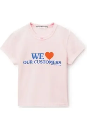 Alexander Wang Dames, Tops, Roze, Maat: S Katoen