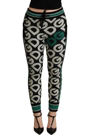 Dolce & Gabbana Dames, Broeken, Veelkleurig, Maat: 3XS Wol