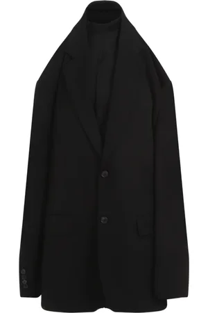 Balenciaga Dames, Jassen, Zwart, Maat: XS Wol