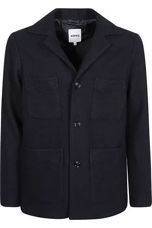 Aspesi Heren, Jassen, Blauw, Maat: XL Wol