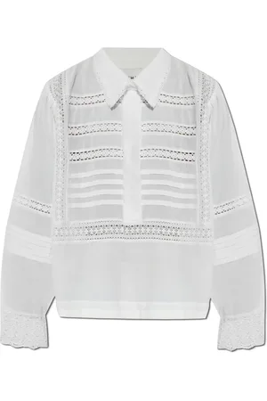 Munthe Dames, Blouses & Shirts, Wit, Maat: M Katoen
