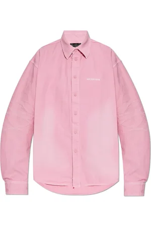 Balenciaga Dames, Blouses & Shirts, Roze, Maat: L Katoen