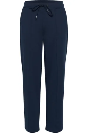 Kaffe Dames, Broeken, Blauw, Maat: M Viscose