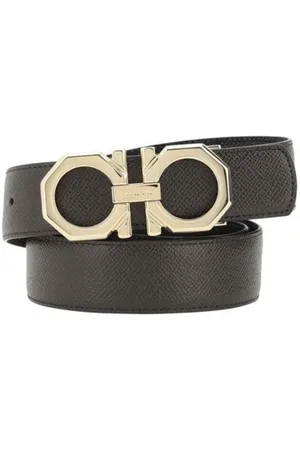Salvatore Ferragamo Heren, Accessoires, Zwart, Maat: 90 CM Leer