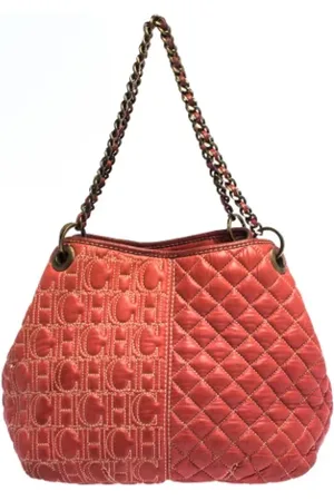 Carolina Herrera Dames, Pre-owned, Oranje, Maat: ONE Size Leer