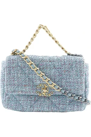 CHANEL Dames, Pre-owned, Blauw, Maat: ONE Size Tweed