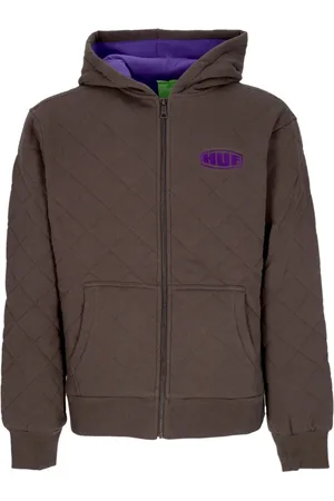 Huf Heren, Sweatshirts & Hoodies, Bruin, Maat: M Katoen