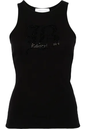 BLUMARINE Dames, Tops, Zwart, Maat: M Katoen