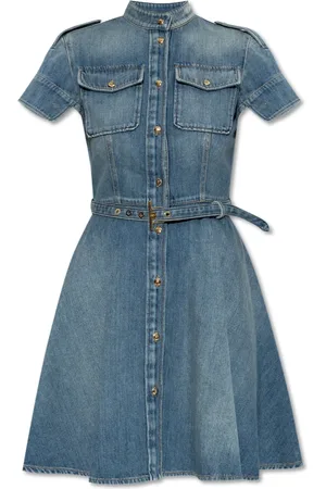 Alexander McQueen Dames, Jurken, Blauw, Maat: XS Denim