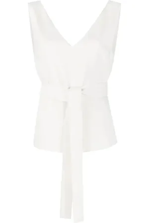 P.A.R.O.S.H. Dames, Tops, Wit, Maat: L Poliester