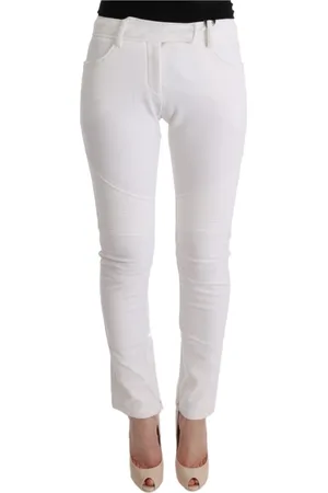 ERMANNO SCERVINO Dames, Broeken, Wit, Maat: XS Katoen