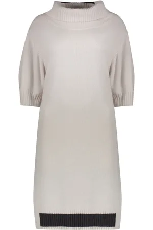 LORENA ANTONIAZZI Dames, Jurken, Grijs, Maat: XS Wol