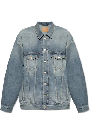 Balenciaga Heren, Jassen, Blauw, Maat: L Denim