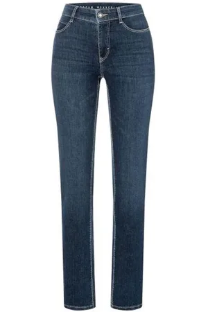 Mac Dames, Jeans, Blauw, Maat: L Katoen