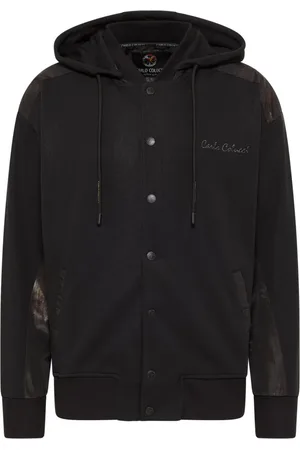 Carlo Colucci Heren, Sweatshirts & Hoodies, Zwart, Maat: L Katoen