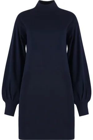 Malo Dames, Jurken, Blauw, Maat: S Kasjmier