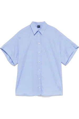 FAY Dames, Blouses & Shirts, Blauw, Maat: XS Katoen