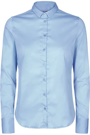 Mos Mosh Dames, Blouses & Shirts, Blauw, Maat: XS Zijde