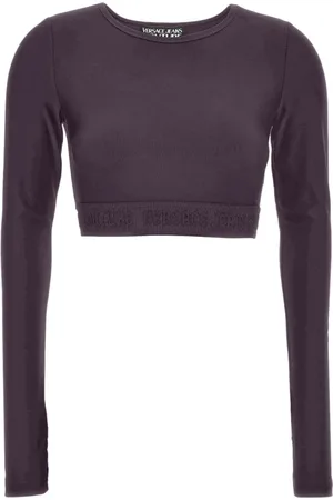 VERSACE Dames, Tops, Paars, Maat: S