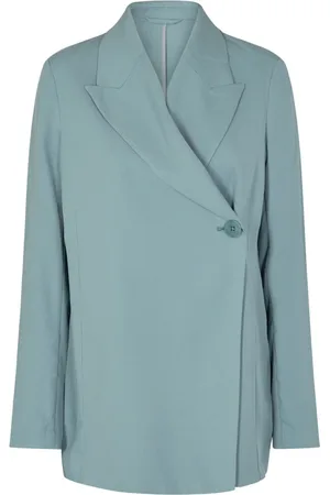REMAIN Birger Christensen Dames, Jassen, Blauw, Maat: M Linnen