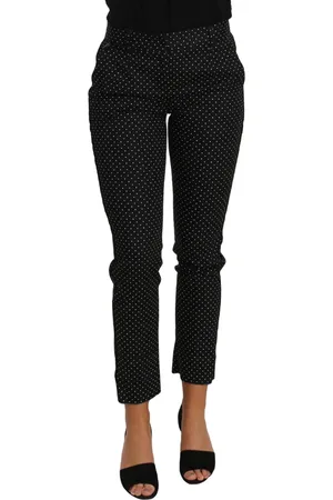 Dolce & Gabbana Dames, Broeken, Zwart, Maat: 2XS Katoen