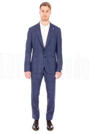 LUIGI BIANCHI MANTOVA Heren, Pakken, Blauw, Maat: XL