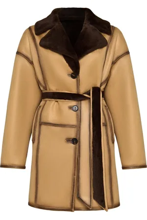 CESARE GASPARI Dames, Mantels, Bruin, Maat: M Leer
