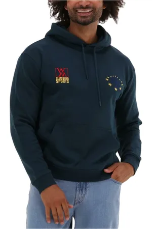 Woodbird Heren, Sweatshirts & Hoodies, Blauw, Maat: S Katoen