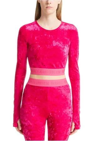 VERSACE Dames, Tops, Roze, Maat: 2XS Poliester