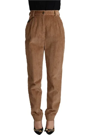 Dolce & Gabbana Dames, Broeken, Bruin, Maat: XS Katoen