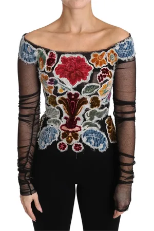Dolce & Gabbana Dames, Tops, Veelkleurig, Maat: 2XS Katoen