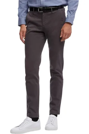 Brooks Brothers Heren, Broeken, Grijs, Maat: W38 Katoen