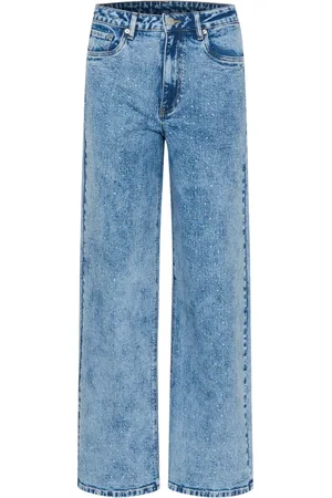 Kaffe Dames, Jeans, Blauw, Maat: 2XL Katoen