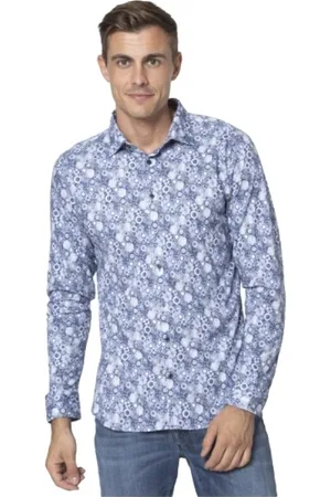 DESOTO Heren, Overhemden, Blauw, Maat: 2XL Katoen