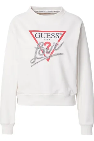 Guess Dames, Sweatshirts & Hoodies, Wit, Maat: XS Katoen