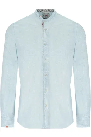 BOB der Bär Heren, Overhemden, Blauw, Maat: 2XL Wol