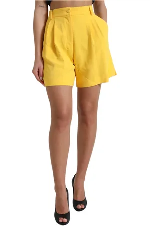 Dolce & Gabbana Dames, Korte broeken, Geel, Maat: M Viscose