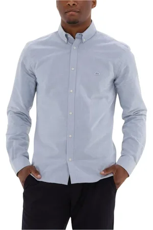 The Goodpeople Heren, Overhemden, Blauw, Maat: 2XL Katoen