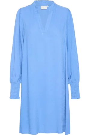 Kaffe Dames, Jurken, Blauw, Maat: 3XL Viscose
