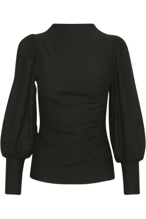 Gestuz Dames, Blouses & Shirts, Zwart, Maat: 2XS Leer
