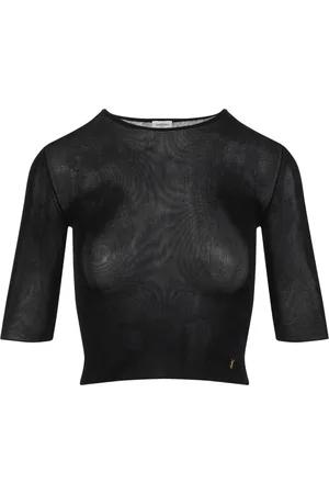 Saint Laurent Dames, Blouses & Shirts, Zwart, Maat: L Viscose