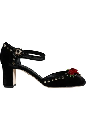 Dolce & Gabbana Dames, Schoenen, Zwart, Maat: 37 EU Velours