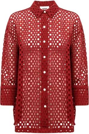 ALPHA STUDIO Dames, Blouses & Shirts, Rood, Maat: XL