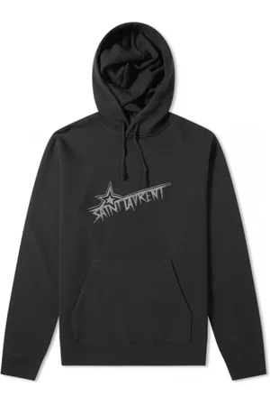 Saint Laurent Heren, Sweatshirts & Hoodies, Zwart, Maat: S Katoen
