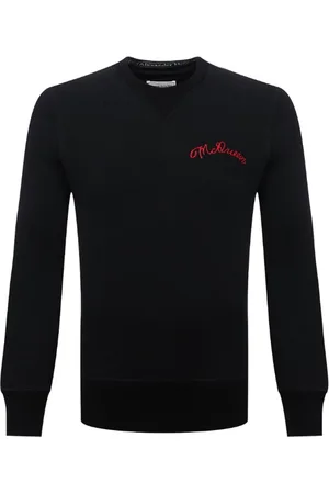 Alexander McQueen Heren, Sweatshirts & Hoodies, Zwart, Maat: M Katoen